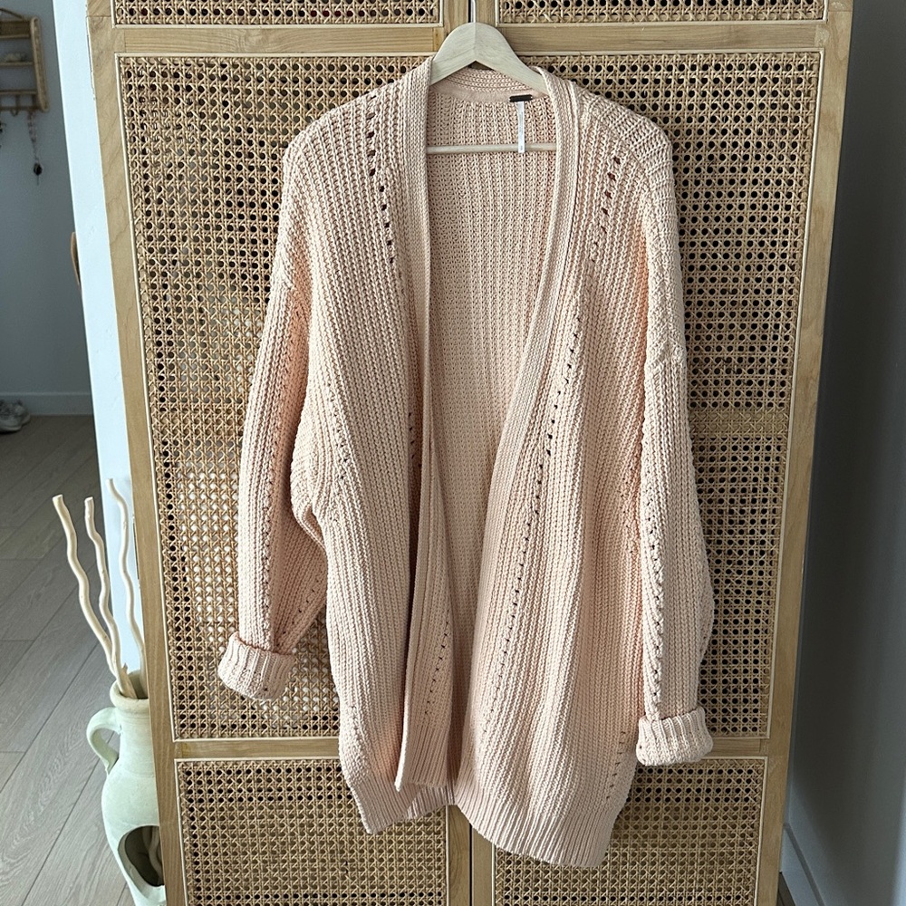 Free People Nightingale Cardi Peach